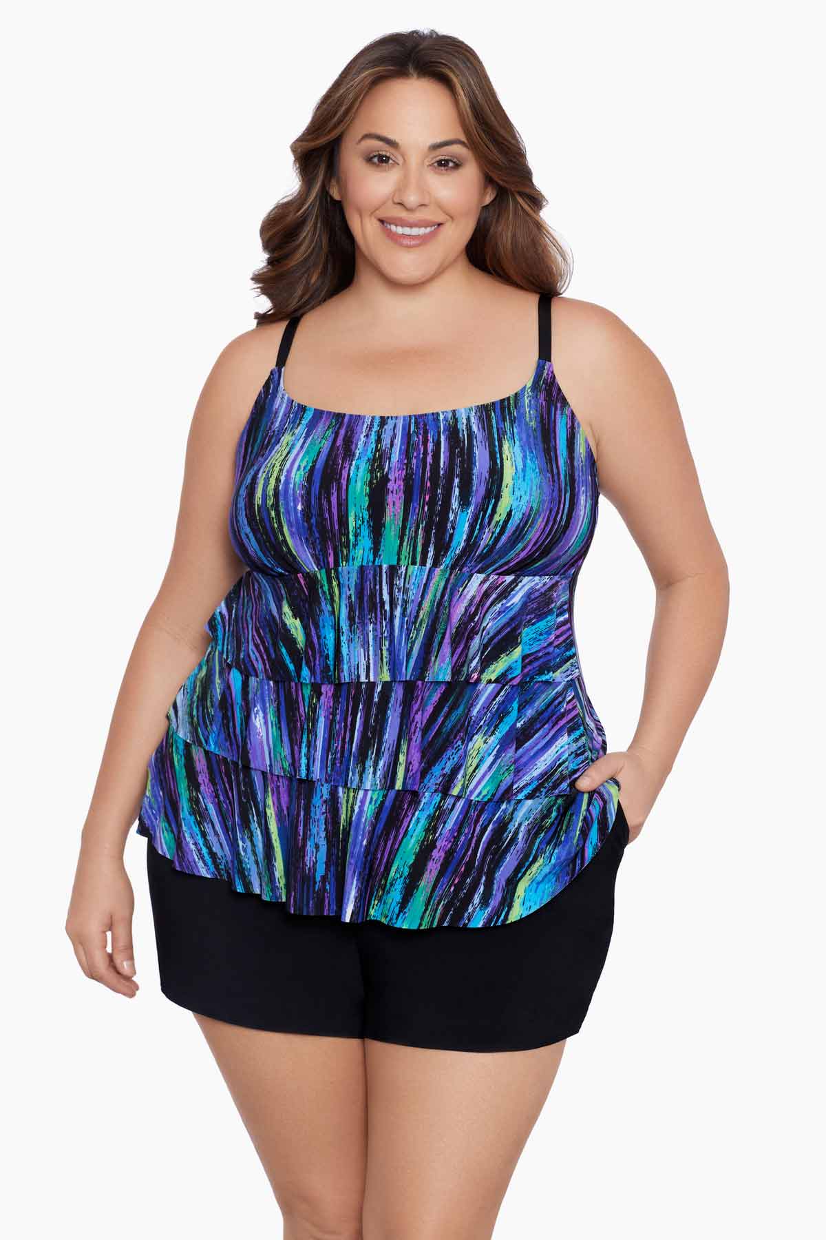 L242936_BrilliantStreaks_RuffleFauxShortiniwPockets_MLT_F2_b4e8f9bd-726b-4933-8c38-3220329c08ff